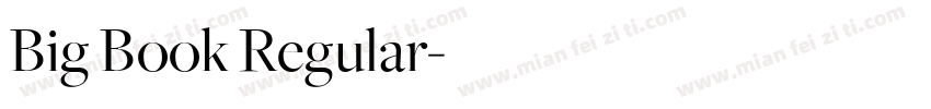 Big Book Regular字体转换